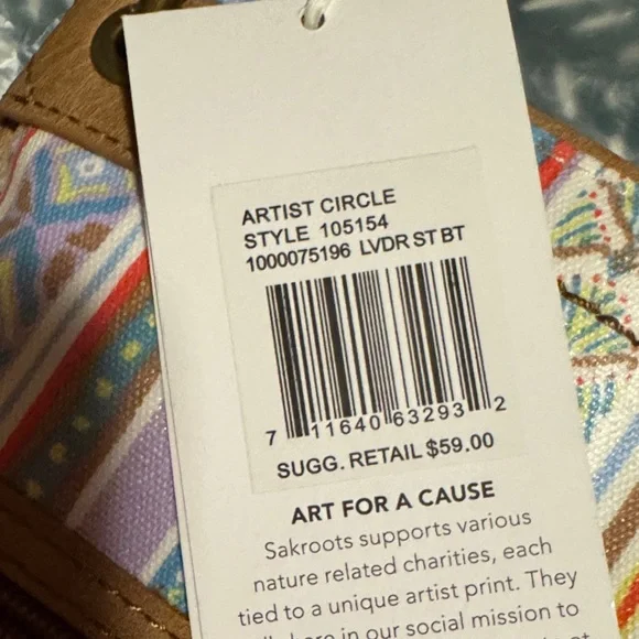Sakroots Colorful Striped Crossbody Bag NWT - Picture 6 of 6
